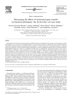 Decreasing the effects of horizontal gene transfer on bacterial