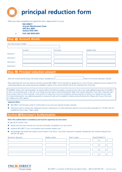 principal reduction form