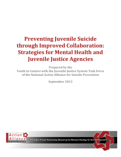 Preventing Juvenile Suicide through Improve Collaboration