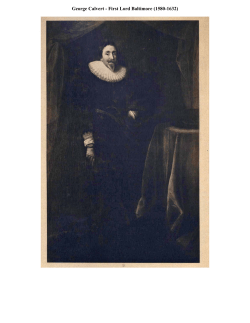 George Calvert - First Lord Baltimore (1580