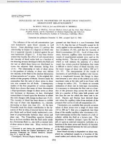 HEMATOCRIT RELATIONSHIPS * of dyne-seconds