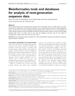 Bioinformatics tools and databases for analysis of next