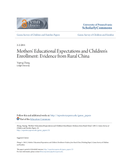 Mothers` Educational Expectations and Children`s Enrollment