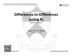 Differences-in-Differences (using R)