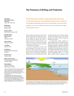 The Pressures of Drilling and Production