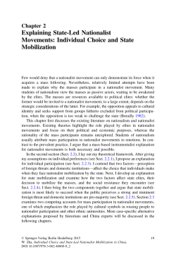 Explaining State-Led Nationalist Movements: Individual Choice and