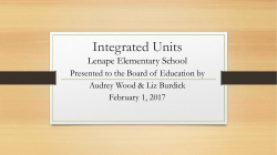 Integrated Units - New Paltz Central School District