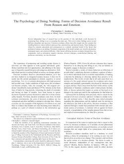 The Psychology of Doing Nothing: Forms of