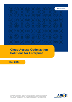 Cloud Access Optimization Solutions for Enterprise