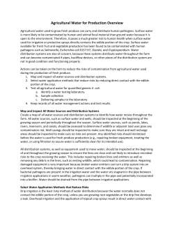 Agricultural Water for Production Overview