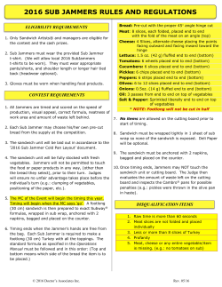 2016 sub jammers rules and regulations
