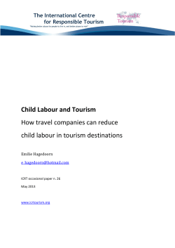 Child Labour and Tourism How travel companies can reduce child