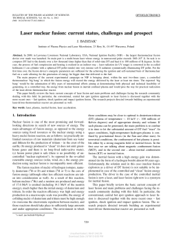 Laser nuclear fusion: current status, challenges and prospect