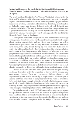 Iceland and Images of the North. Edited by Sumarlidi Isleifsson and