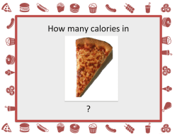 How many calories in - Florida 4-H