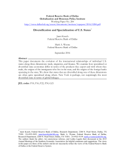 Diversification and Specialization of US States