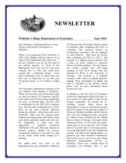 Newsletter 2014 - Wellesley College