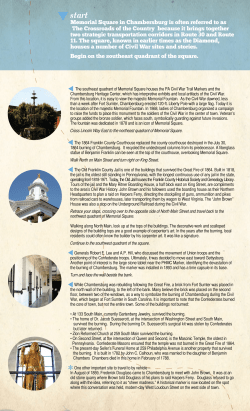 Chambersburg Civil War Downtown Walking Tour