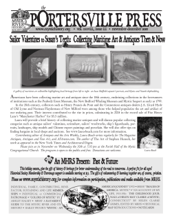 November/December - Mystic River Historical Society