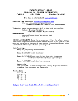 english 1301 syllabus