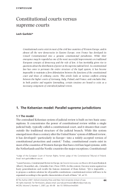 Constitutional courts versus supreme courts
