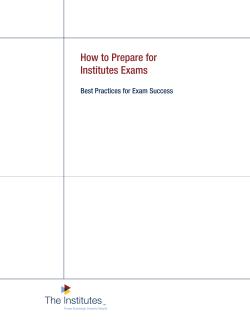 How to Prepare for Institutes Exams