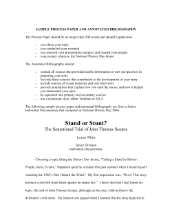 sample process paper and annotated bibliography