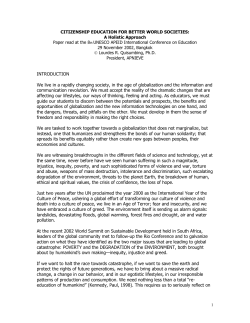 CITIZENSHIP EDUCATION FOR BETTER WORLD SOCIETIES: A