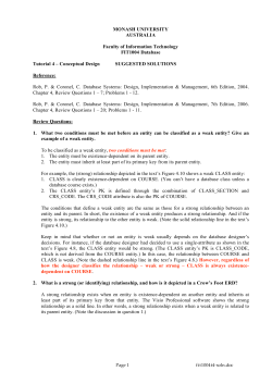 MONASH UNIVERSITY AUSTRALIA Faculty of Information