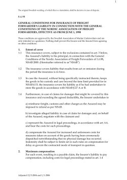 1 8-4-98 general conditions for insurance of freight forwarder`s