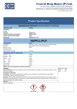 Mg(NO3)2.6H2O - CDH Fine Chemicals