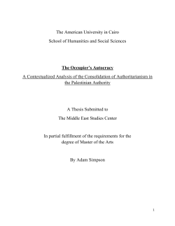 The occupier`s autocracy: a contextual analysis of the consolidation