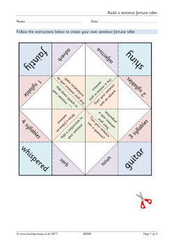 Build a sentence fortune teller