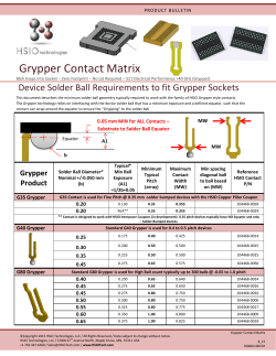 Grypper Contact to Solder Ball Requirements