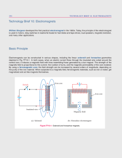 Technology Brief 10: Electromagnets Basic Principle