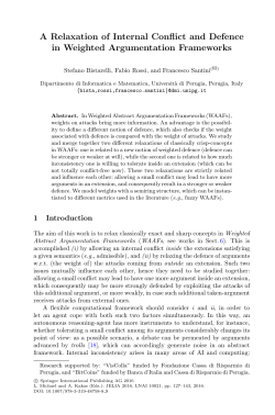 A Relaxation of Internal Conflict and Defence in Weighted
