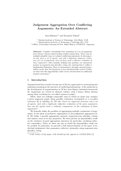 Judgement Aggregation Over Conflicting Arguments: An Extended