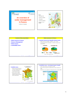 An overview of water management in France