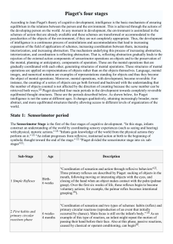 Piaget`s four stages
