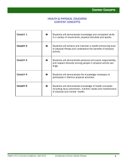 Health and P.E. Objectives by Concept and Grade