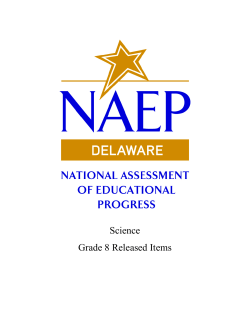 Science Grade 8 Released Items - Delaware Department of Education