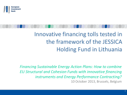JESSICA Holding Fund in Lithuania