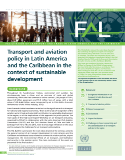 Transport and aviation policy in Latin America and the Caribbean in