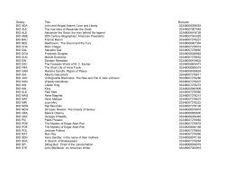 MHS DVD Listing 2014-2015