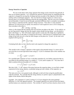 Energy Stored in a Capacitor
