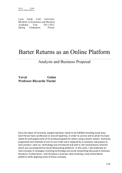 Barter Returns as an Online Platform