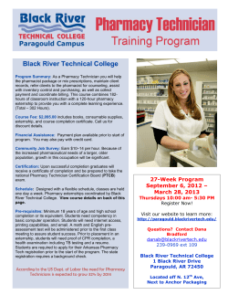 Pharmacy Technician - Black River Technical College