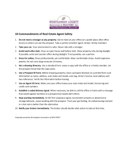 10 Commandments of Real Estate Agent Safety
