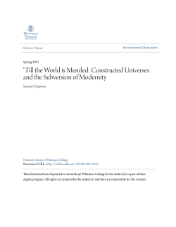 Till the World is Mended: Constructed Universes and the Subversion