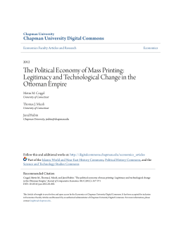 The Political Economy of Mass Printing: Legitimacy and
